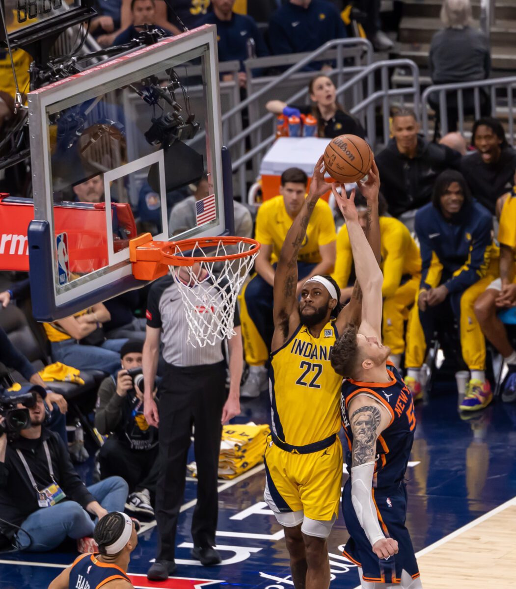 New York Knicks at Indiana Pacers, Game 4 of the Eastern Conference Semifinals, on May 12, 2024 at Gainbridge Fieldhouse in downtown Indianapolis, Indiana. Photo taken by Walt Thomas.