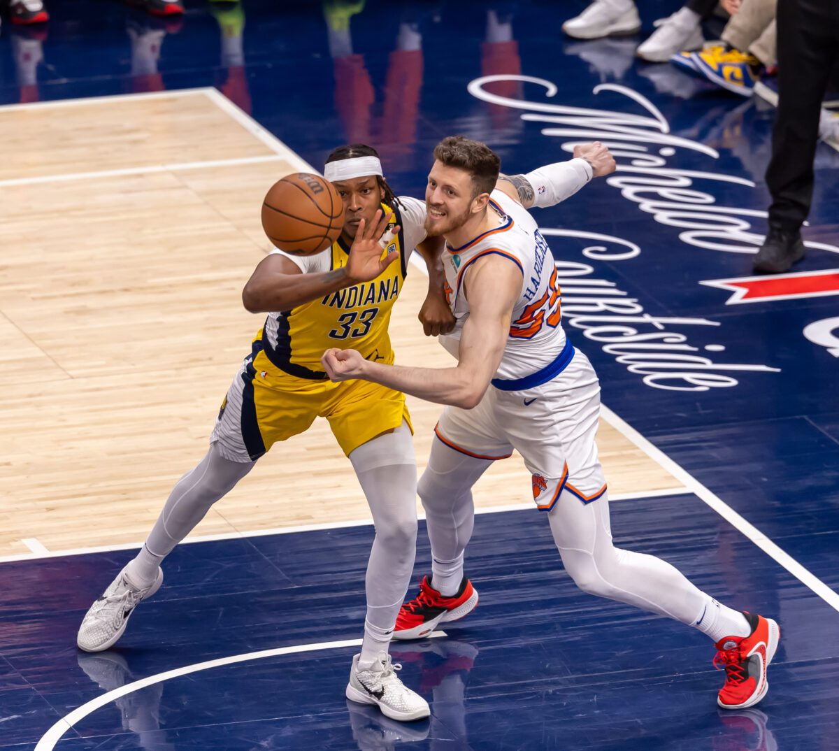 Game 6 of the Eastern Conference Semifinals between the New York Knicks and Indiana Pacers on May 17, 2024 at Gainbridge Fieldhouse in downtown Indianapolis, IN. (Photo/Walt Thomas)