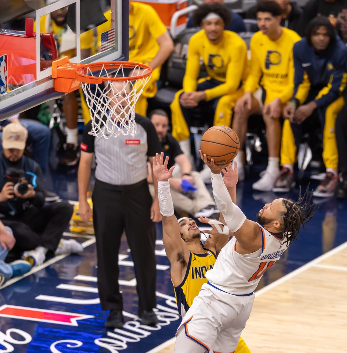 Game 6 of the Eastern Conference Semifinals between the New York Knicks and Indiana Pacers on May 17, 2024 at Gainbridge Fieldhouse in downtown Indianapolis, IN. (Photo/Walt Thomas)