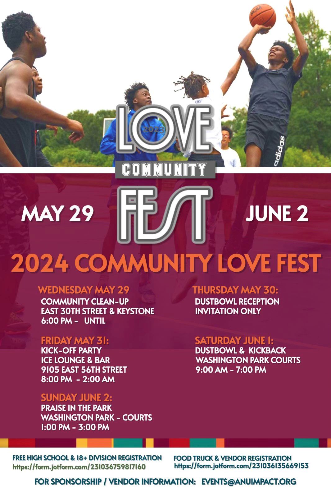 A brochure describing a community event in Indianapolis