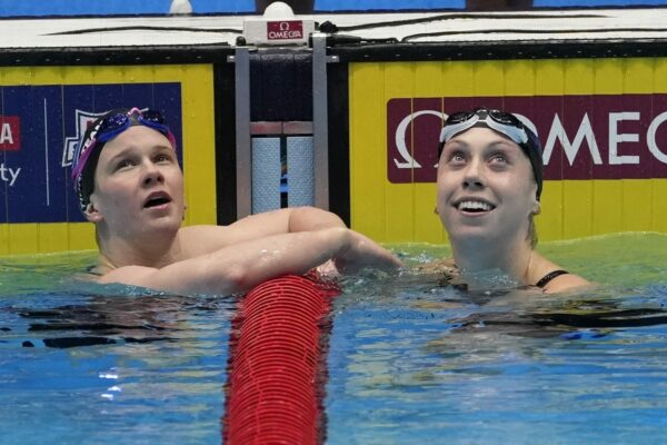 Alex Shackell at 2024 Olympic Swim Trials