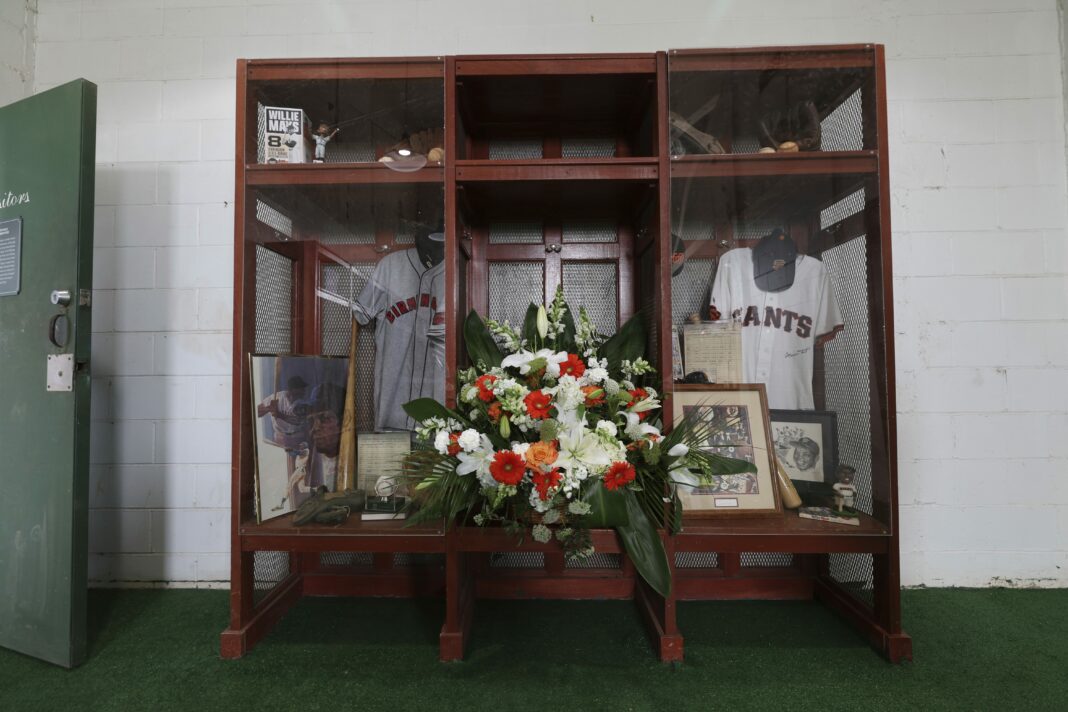 Willie Mays memorial at Rickwood Field.