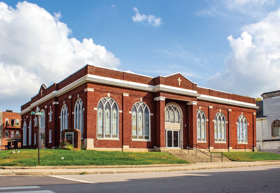 An older red-brick church