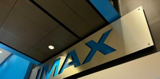 Large signage displaying IMAX