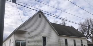 An older white church