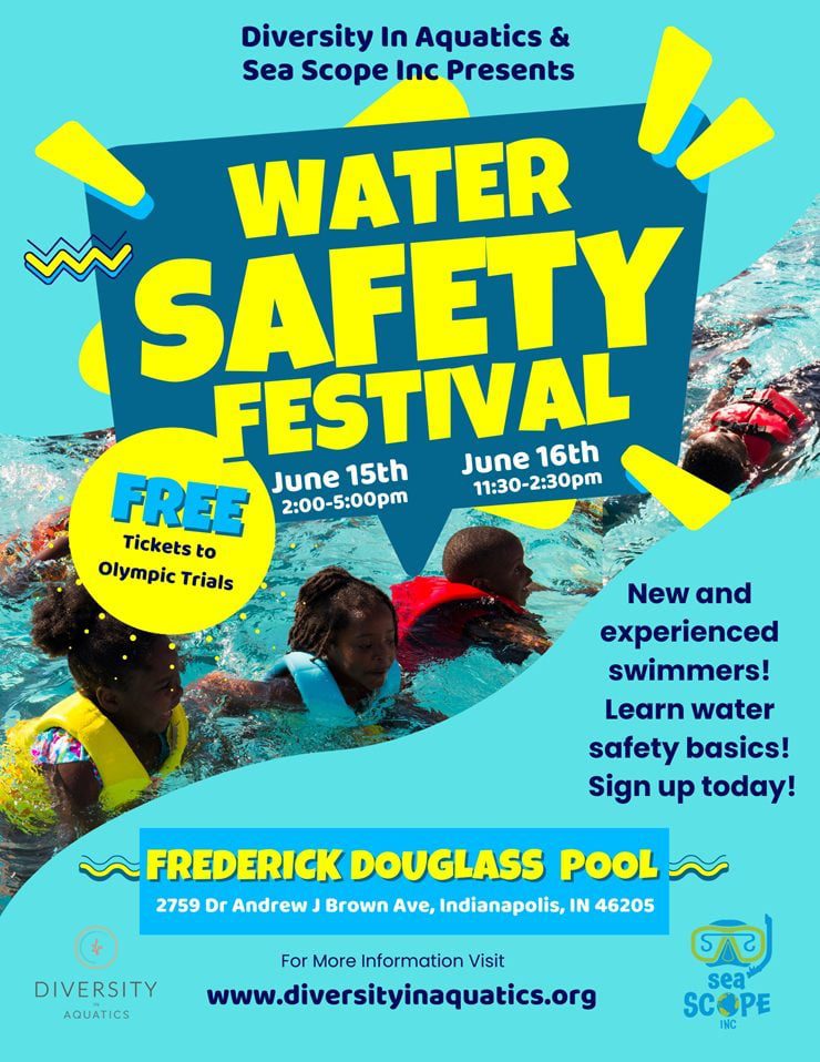 A flyer for a Water Safety Festival in Indianapolis.