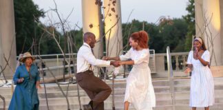 “Riverside,” a play written by ML Roberts, takes place July 25, 26 and 27 at the Taggart Memorial Amphitheatre in Riverside Park. (Photos provided/Indianapolis Shakespeare Company)