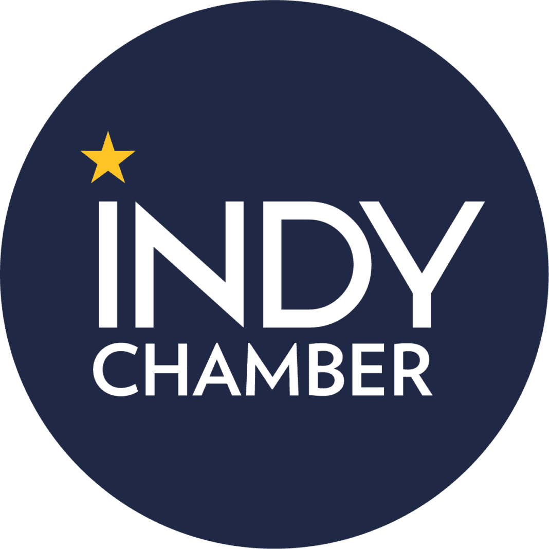 white and blue logo