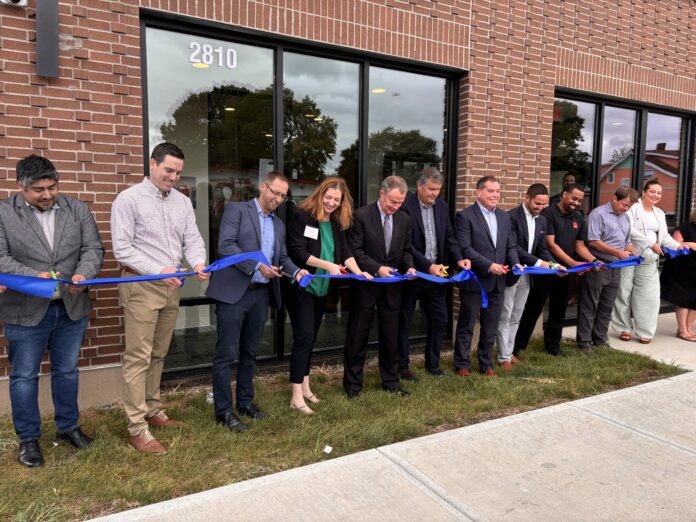 Indianapolis Mayor Joe Hogsett joined Englewood Community Development Corp. (ECDC), CVS Health and other community not-for-profits to unveil the new St. Lucas Loft Apartments on July 10. (Photo/Chloe McGowan)