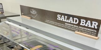 salad bar in cafeteria