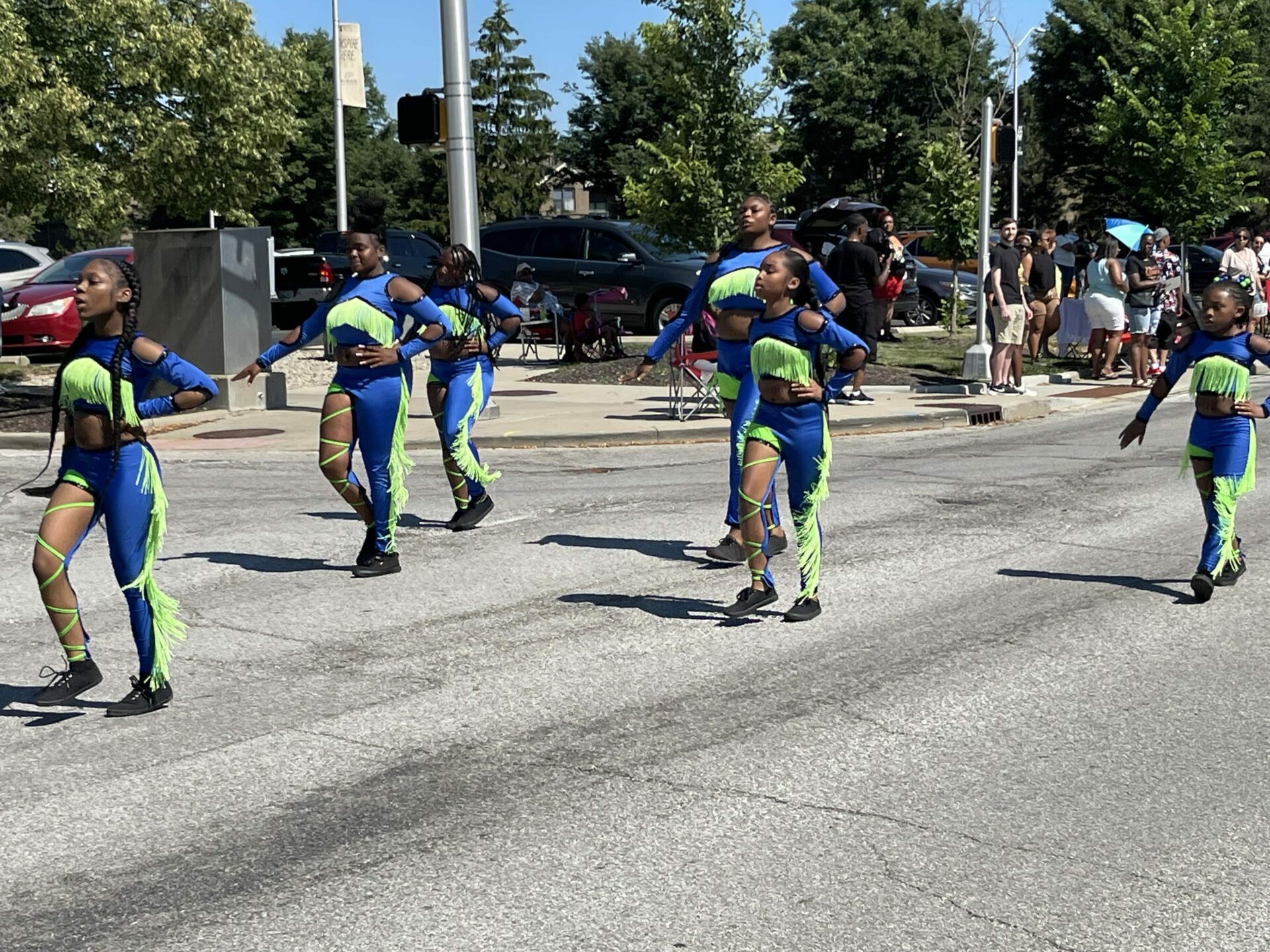 Youth dancers at Indy Juneteenth parade in 2024