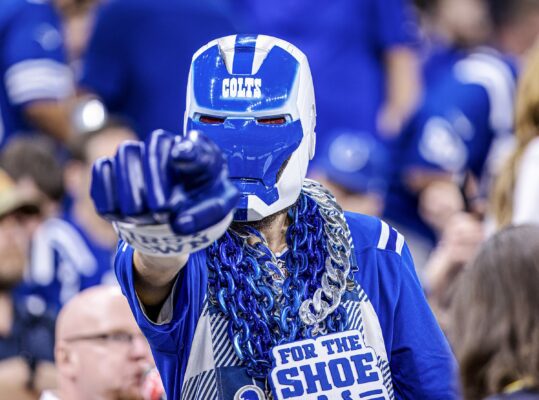 Indianapolis Colts fans during the game against the Chicago Bears on Septembet 22, 2024 at Lucas Oil Stadium. (Photo/David Dixon)