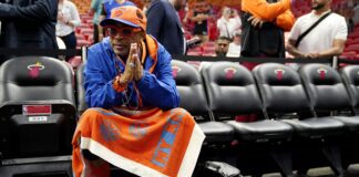 Spike Lee at an NBA Game