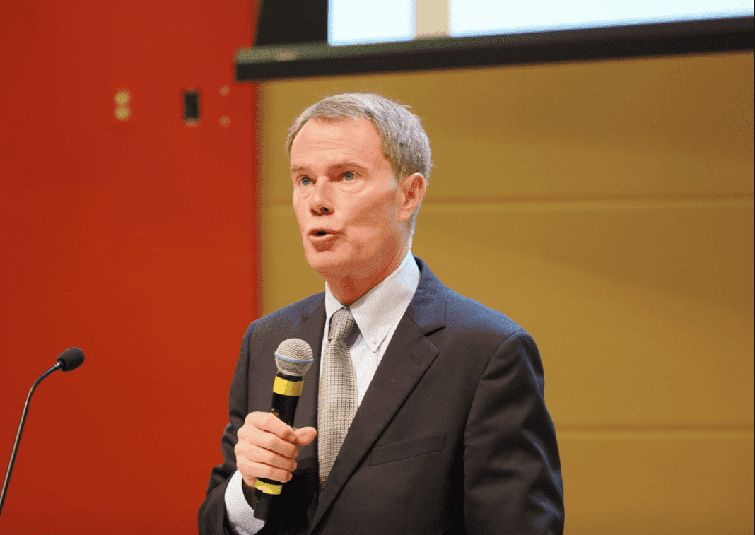 Mayor Joe Hogsett speaks of the goal to protect Indianapolis’ children from the dangers of lead at the Lead-Free Indy Summit.