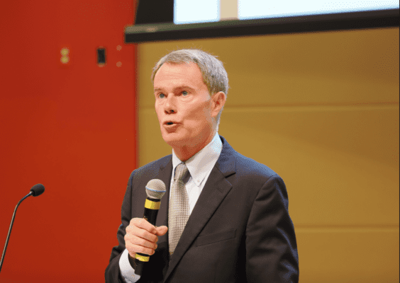 Mayor Joe Hogsett speaks of the goal to protect Indianapolis’ children from the dangers of lead at the Lead-Free Indy Summit.