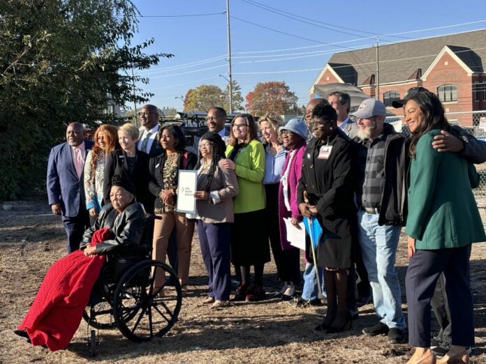 City and community leaders gathered to celebrate the launch of Indy Health District on Oct. 21, 2024. (Photo/Chloe McGowan)