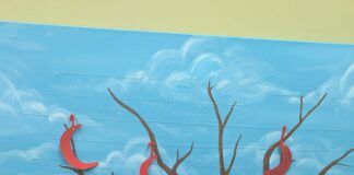 sickle cell art project for people at Riley