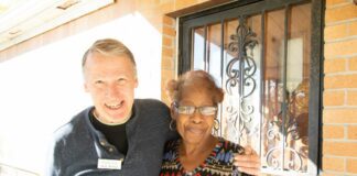 Fran Floyd with Dave Withey, founder of Home Repairs for Good. (Photo provided/Home Repairs for Good)