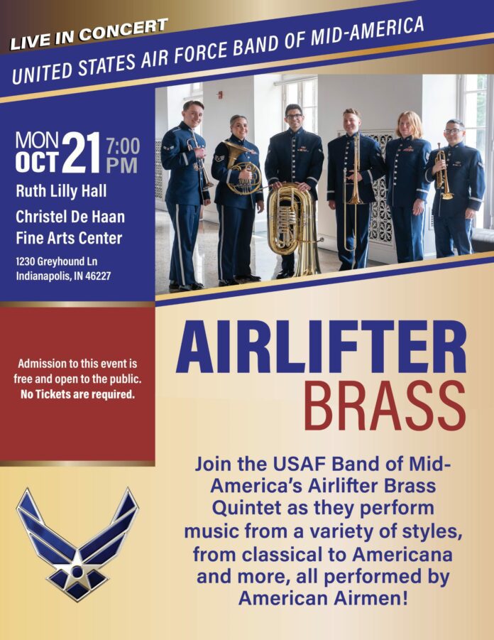 The U.S. Air Force (USAF) Band of Mid-America’s Airlifter Brass