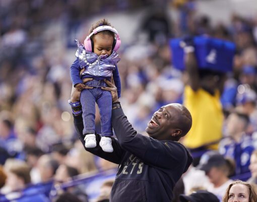 fans during NFL football game between the Detroit Lions and Indianapolis Colts.