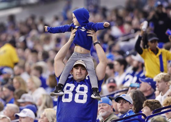 fans during NFL football game between the Detroit Lions and Indianapolis Colts.