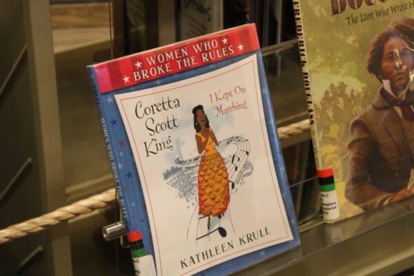 "Women Who Broke the Rules: Coretta Scott King" by Kathleen Krull is on display in the Center for Black Literature and Culture. (Photo/Camike Jones)