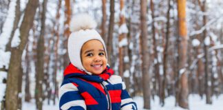 kid in snow.