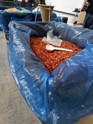 lentils for meal packs for KeyBank