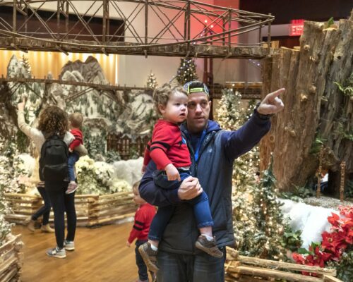 family at jingle rails