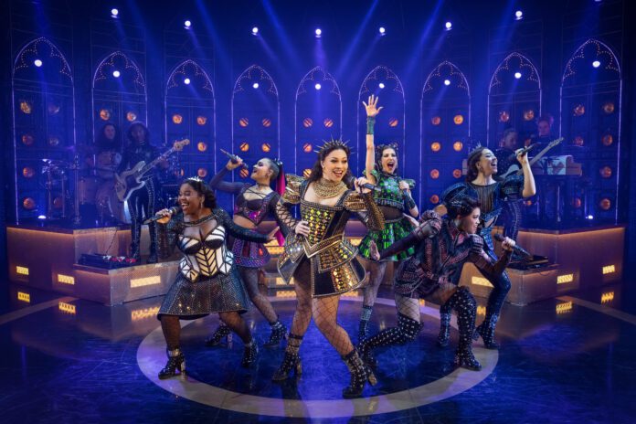 The North American Tour Boleyn Company of SIX. Photo by Joan Marcus (0023r) The touring production of “SIX” comes to Indianapolis as part of the 2024-25 Broadway in Indianapolis series, featuring eight shows at Clowes Memorial Hall March 4-9, 2025