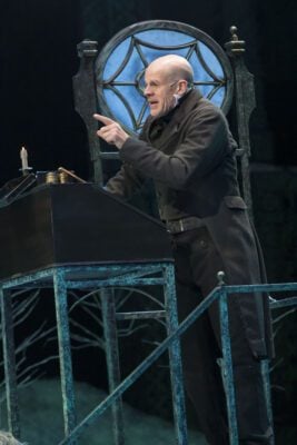 A scene from "A Christmas Carol" at IRT