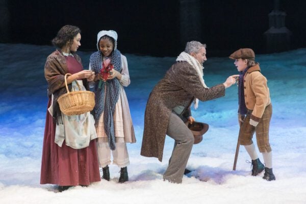 A scene from "A Christmas Carol" at IRT