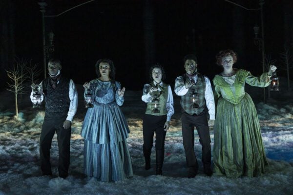 A scene from "A Christmas Carol" at IRT
