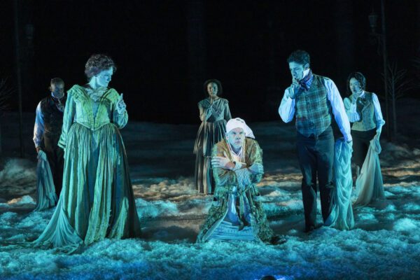 A scene from "A Christmas Carol" at IRT