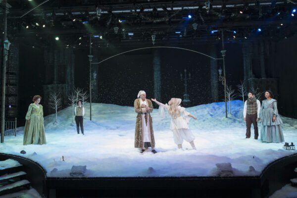 A scene from "A Christmas Carol" at IRT