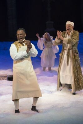 A scene from "A Christmas Carol" at IRT