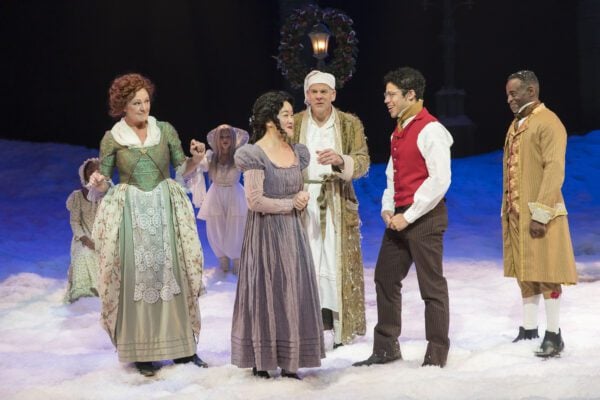 A scene from "A Christmas Carol" at IRT