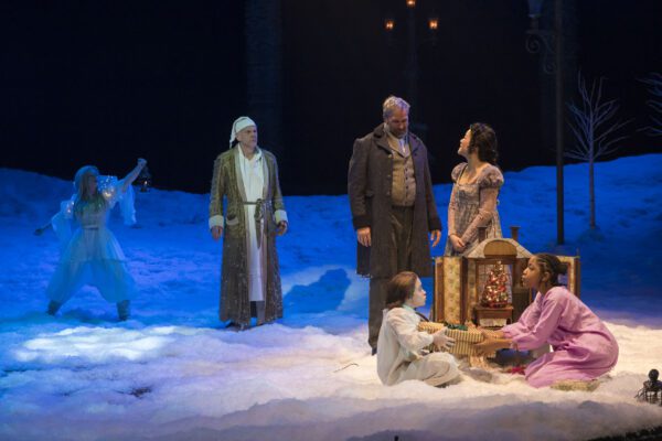 A scene from "A Christmas Carol" at IRT