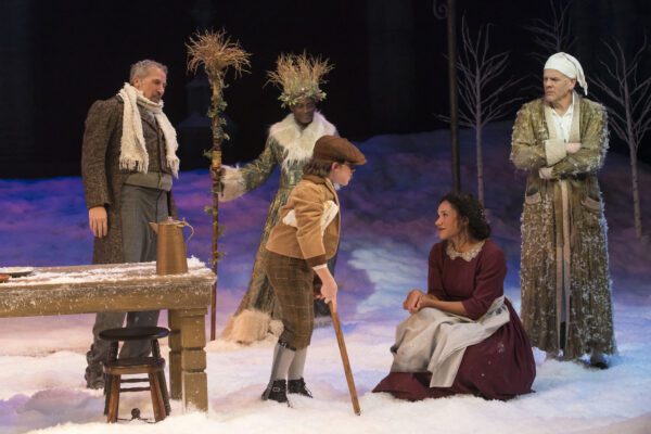 A scene from "A Christmas Carol" at IRT