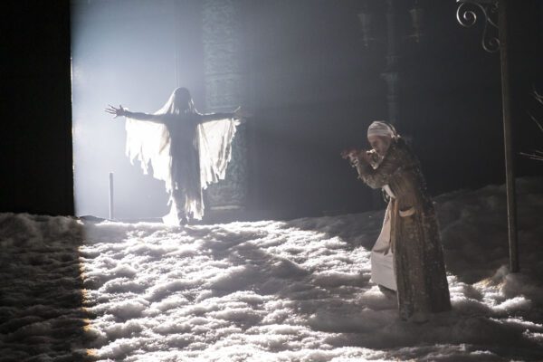 A scene from "A Christmas Carol" at IRT