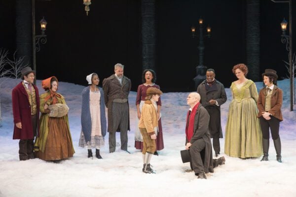 A scene from "A Christmas Carol" at IRT