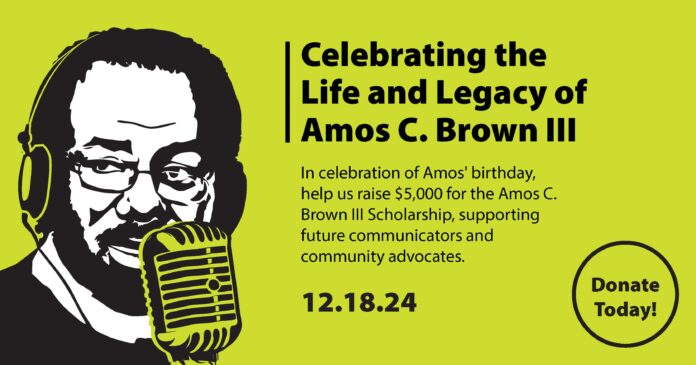 Amos C. Brown, III Day of Giving is Dec. 18, 2024. (Image provided/CICF)