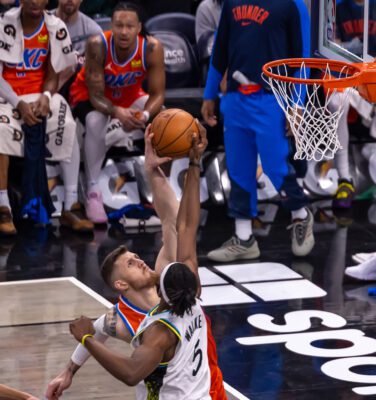 Oklahoma City Thunder at Indiana Pacers NBA basketball game photos.