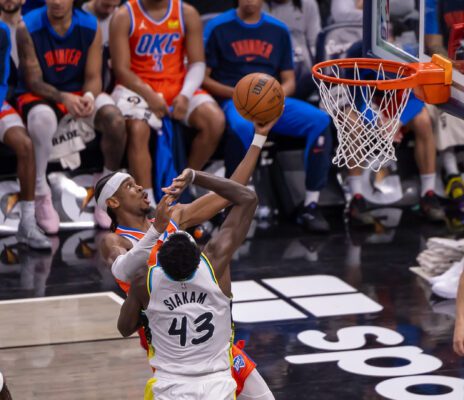 Oklahoma City Thunder at Indiana Pacers NBA basketball game photos.