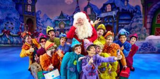 Mark Fishback and Company in National Tour of “ELF The Musical.” (Photo/Jeremy Daniel, 2024)