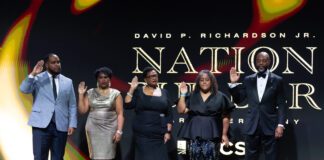 Rep. Pryor being sworn in during the National Black Caucus of State Legislatures annual conference in Washington, D.C. (Photo provided)