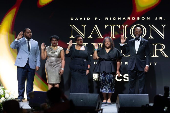 Rep. Pryor being sworn in during the National Black Caucus of State Legislatures annual conference in Washington, D.C. (Photo provided)