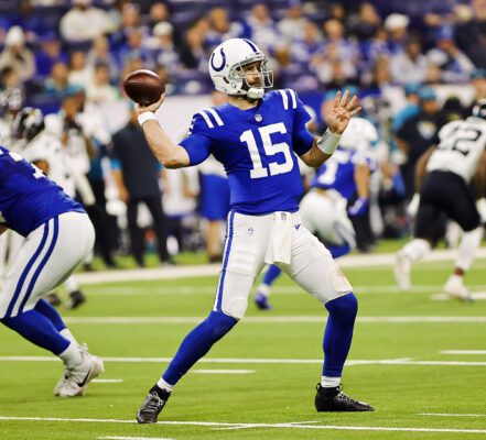 Colts quarterback Joe Flacco.