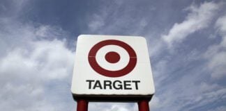 a picture of the Target bullseye sign outside of one of their locations during the Feb. 28 economic blackout boycott.