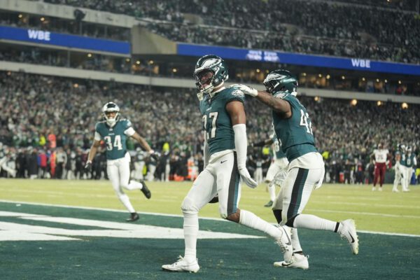 Philadelphia Eagles during the NFC Championship game against the Washington Commanders.